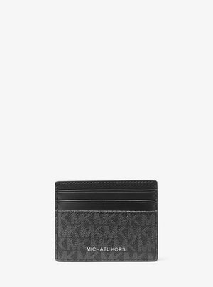 Michael Kors Cooper Signature Logo Card Case Black