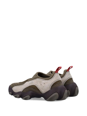 Flesh mesh-panelled slip-on sneakers