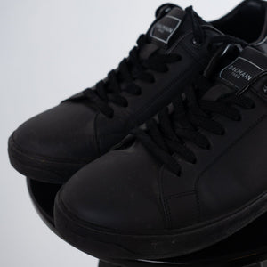 Balmain B-Court Trainers In Calfskin (UK 8)