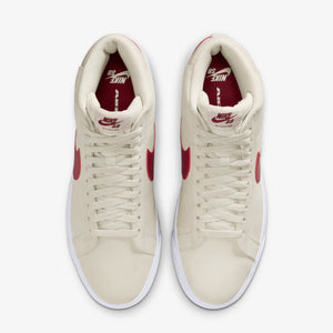 Nike SB ZOOM BLAZER MID { PALE IVORY/NOBLE RED-SILT RED-WHITE