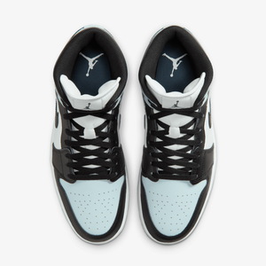 JORDAN AIR JORDAN 1 MID { BLACK/SQUADRON BLUE-AURA-WHITE