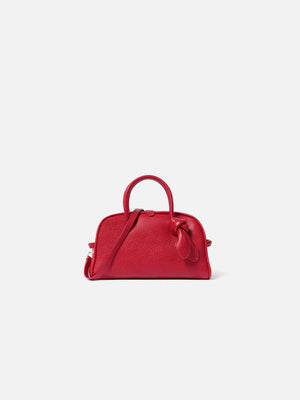 Jacquemus The Small Turismo Grained Leather Bowling Bag Red