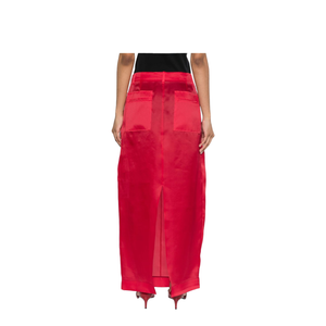 Silk Skirt with Concealed Fly and Pockets