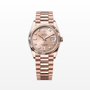 Rolex | Day-Date | 128235 | Rose gold | 36 x 43 mm | Rose gold | Pink | Automatic