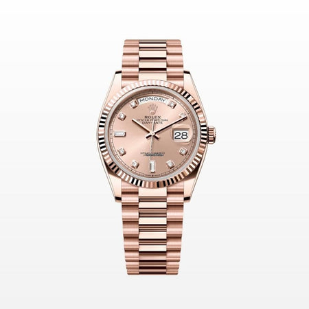 Rolex | Day-Date | 128235 | Rose gold | 36 x 43 mm | Rose gold | Pink | Automatic