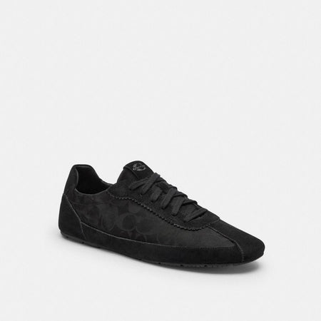 Men's Coach Soft Sneaker In Signature Nylon Black