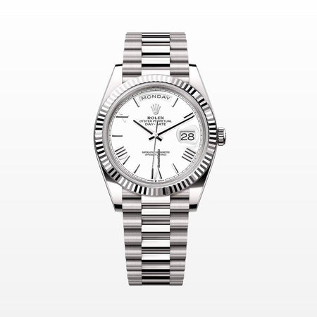 Rolex | Day-Date | 228239 | White gold | 40 mm | White gold | White | Automatic