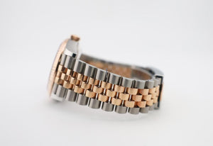 Rolex | Datejust | 126231 | Rose gold | 36 x 44 mm | Gold/Steel | White | Automatic