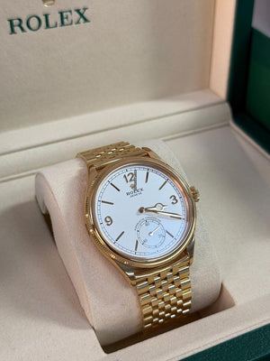 Rolex | 1908 | 52508 | Yellow gold | 39 mm | Yellow gold | Silver | Automatic