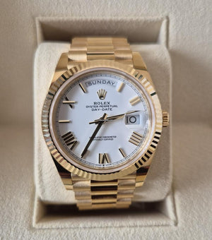 Rolex | Day-Date | 228238 | Yellow gold | 40 mm | Yellow gold | White | Automatic