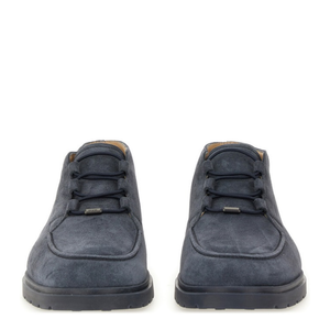 Blue Front Lace-Up Fastening Round Toe Branded Insole