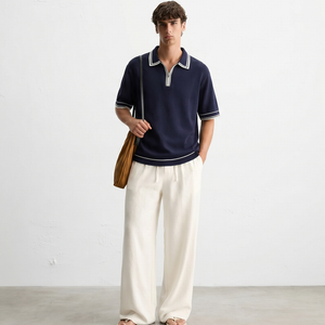 Monaco Knit Polo – Deep Navy
