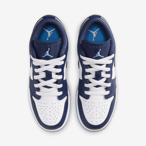 JORDAN | AIR JORDAN 1 LOW (GS) { MIDNIGHT NAVY/UNIVERSITY BLUE-WHITE