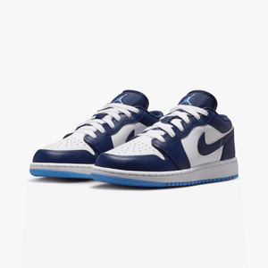 JORDAN | AIR JORDAN 1 LOW (GS) { MIDNIGHT NAVY/UNIVERSITY BLUE-WHITE