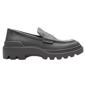 Coach Loafer With Signature Print Charcoal