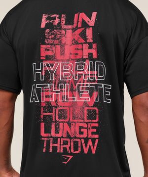 Gymshark Hybrid Athlete T-Shirt - GS Black