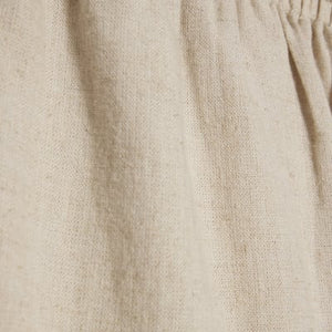 Black Linen Blend Wide Leg Trousers