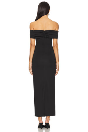 superdown Blake Off Shoulder Gown in Black