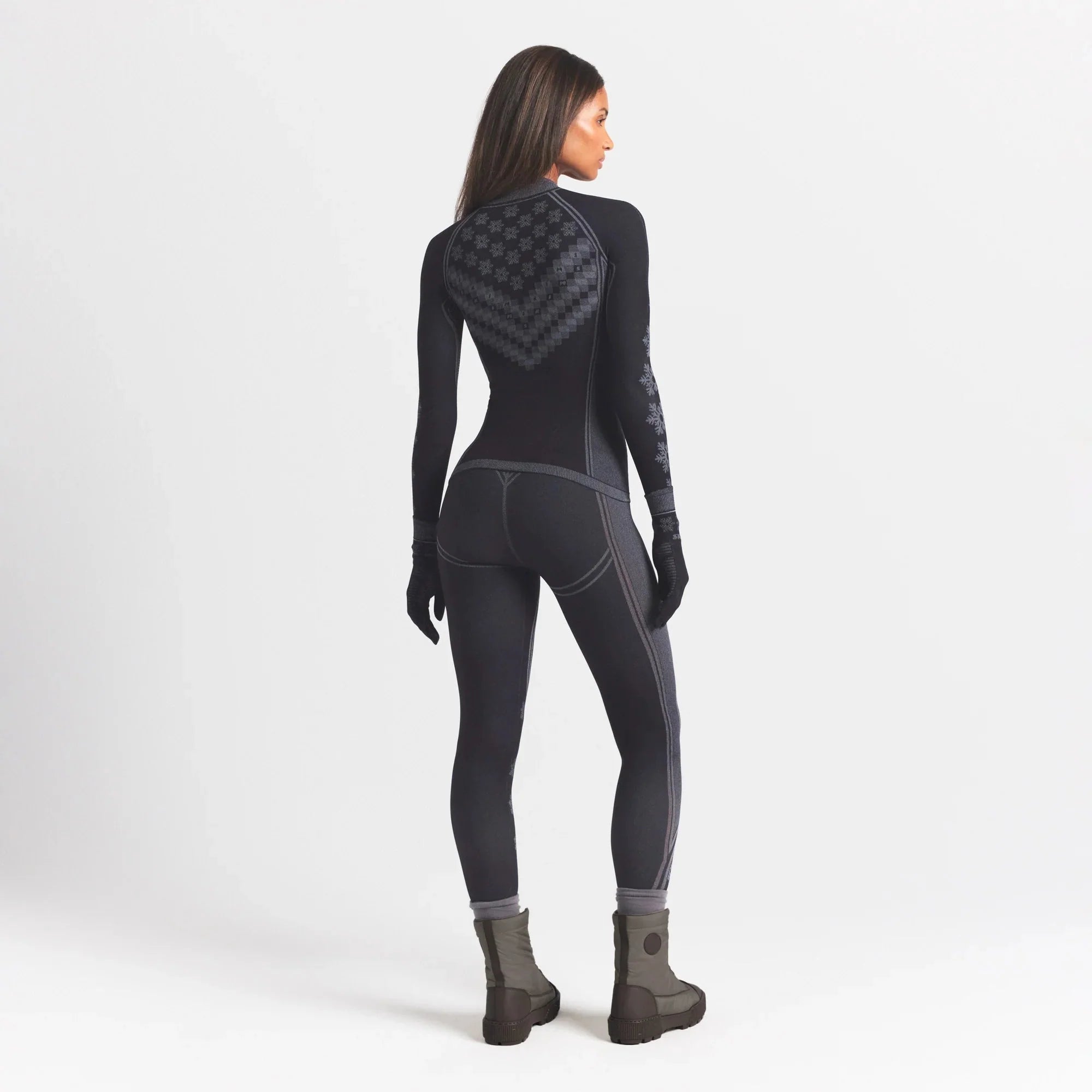 SKIMS FIRST LAYERS LEGGING | OBSIDIAN WINTER FAIR ISLE