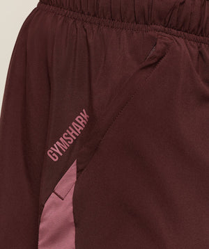 Gymshark Sport  7" Shorts - Rich Maroon/Reset Pink