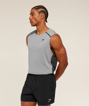 Gymshark Arrival Contrast Tank -  Smokey Grey /  Onyx Grey