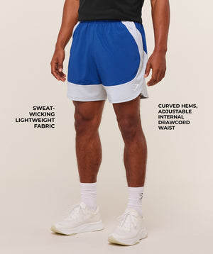 Gymshark Sport 25 Block 7" Shorts - Athletic Blue/Light Grey