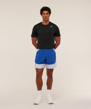 Gymshark Sport 25 Block 7" Shorts - Athletic Blue/Light Grey