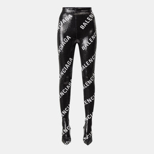 Sequinned Sock Boot Leggings