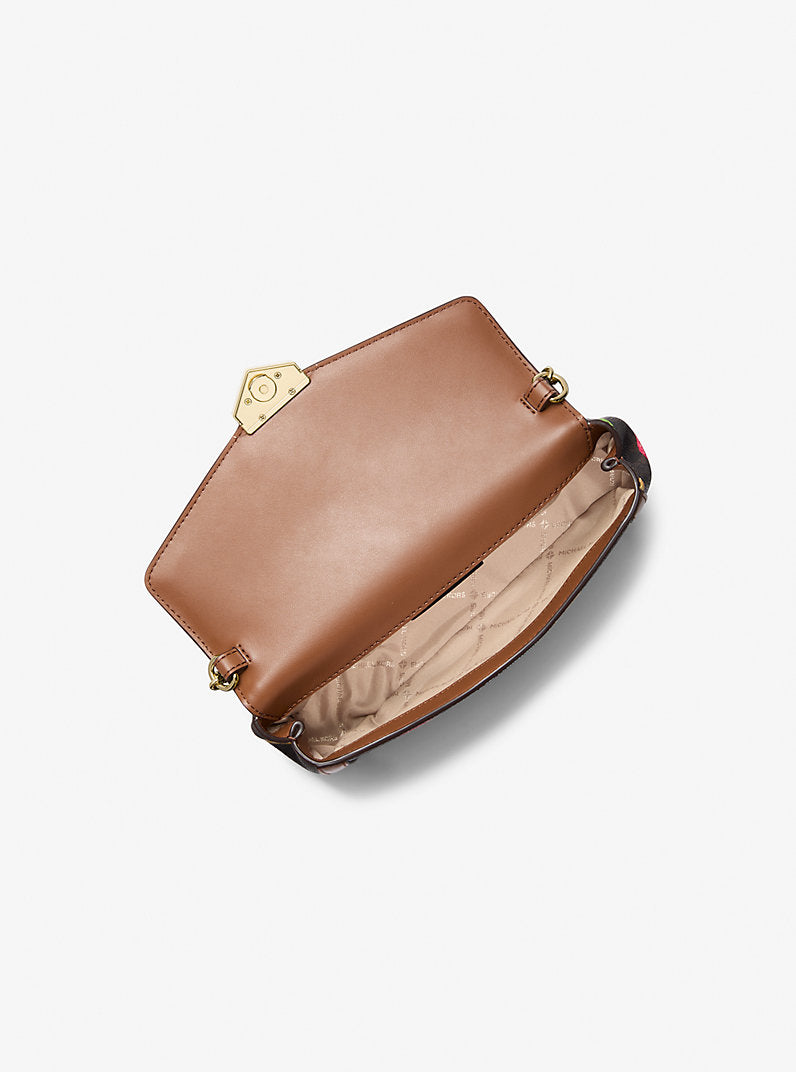 Soho Small Printed Signature Logo Convertible Crossbody Bag