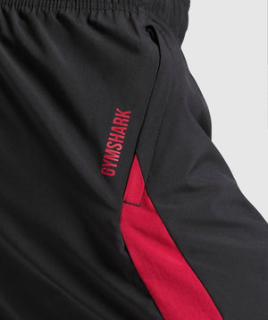 Gymshark Sport  7" Shorts - Black/Conditioning Red