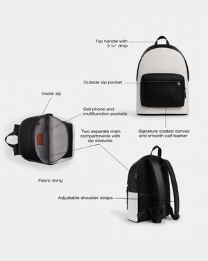 West Backpack In Signature Canvas