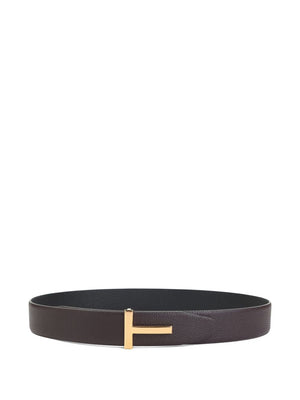 TOM FORD leather T-buckle belt