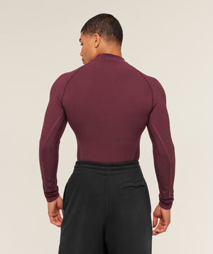 Gymshark Physique Long Sleeve T-Shirt - GS Impact Burgundy/GS Cherry Purple