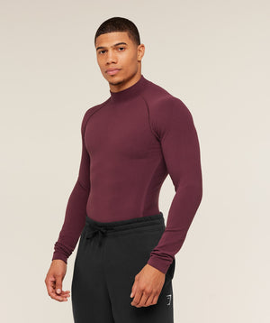 Gymshark Physique Long Sleeve T-Shirt - GS Impact Burgundy/GS Cherry Purple