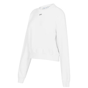Stamp Cotton Long Sleeve Crew Sweatshirt
