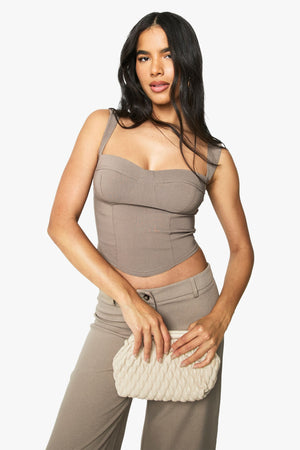 Bengaline Cup Detail Corset Top