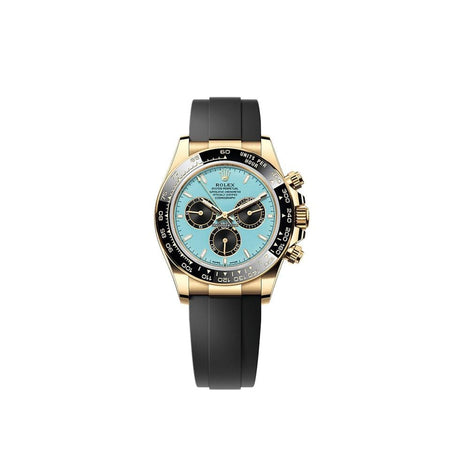 Rolex | Daytona | 126518ln-0014 | Yellow gold | 40 mm | Rubber | Turquoise | Automatic