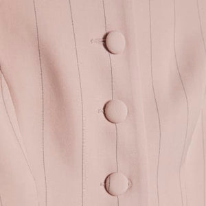 Pink Sleeveless Striped Longline Waistcoat