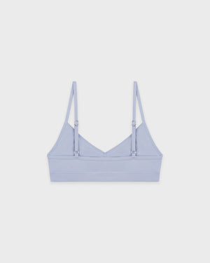 Signature Logo Mini Sports Bra - Faded Blue/White