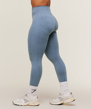 Gymshark Lift Seamless Leggings - Worn Blue/Peri Blue Marl