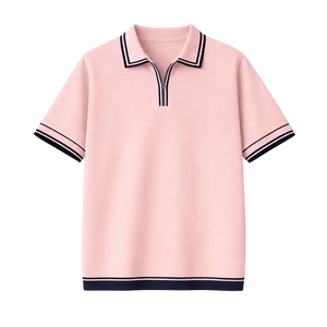 Monaco Knit Polo – Rose