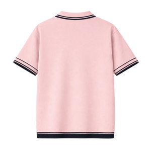 Monaco Knit Polo – Rose