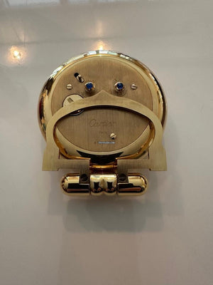 Cartier Desk Clock Cartier Pendulettes Réveil Masa Saati – Altın Kaplama Quar