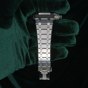 Audemars Piguet MINT COMPLETE SET Royal Oak Selfwinding Green Dial Stainless Steel Bracelet 26240 ST