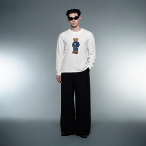Blacklist Bear Basics Waffle T-shirt Off White