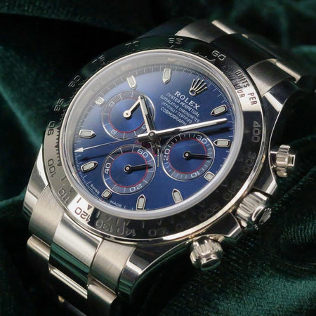 Rolex | Daytona | 116509 | White gold | 40 mm | Steel | Blue | Automatic