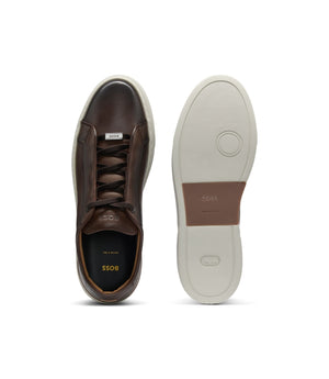 Boss Gary Trainers With Hidden Laces Dark Brown Dark Brown