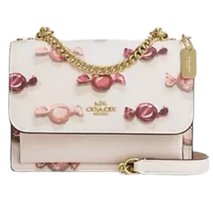 Coach Mini Klare Crossbody Bag With Candy Print  pebbled leather/Gold/Chalk/Chalk