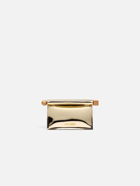 Jacquemus The Small Rond CarreClutch Mini Take-Away Pouch Bag Gold