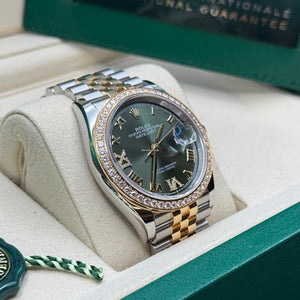 Rolex | Datejust | 126283RBR | Gold/Steel | 36 x 44 mm | Gold/Steel | Green | Automatic